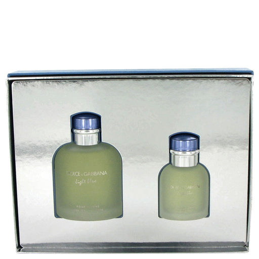 Light Blue by Dolce & Gabbana Gift Set -- 4.2 oz Eau De Toilette Spray + 1.3 oz Eau De Toilette Spray for Men - PerfumeOutlet.com
