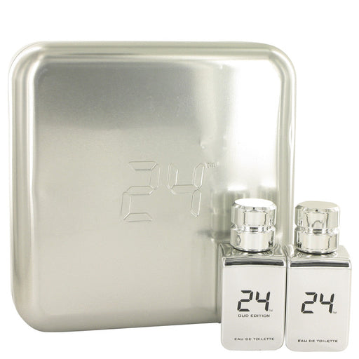 24 Platinum The Fragrance by ScentStory Gift Set -- 24 Platinum 1.7 oz Eau De Toilette Spray + 24 Platinum Oud 1.7 oz Eau De Toilette Spray for Men - PerfumeOutlet.com