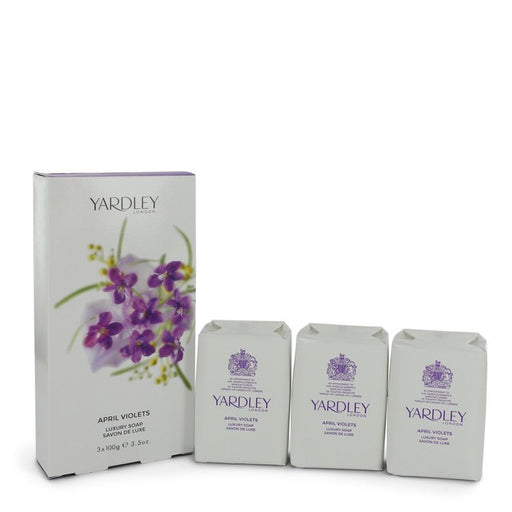 April Violets by Yardley London 3 x 3.5 oz Soap 3.5 oz  for Women - PerfumeOutlet.com