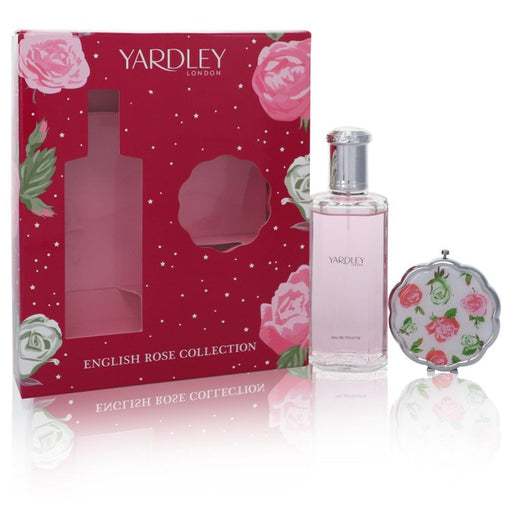English Rose Yardley by Yardley London Gift Set -- 4.2 oz Eau De Toilette Spray + Compact Mirror for Women - PerfumeOutlet.com