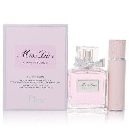 Miss Dior Blooming Bouquet by Christian Dior Gift Set -- 3.4 oz Eau De Toilette Spray + 0.34 oz Refillable Travel Spray for Women - PerfumeOutlet.com