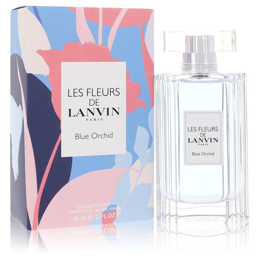 Les Fleurs De Lanvin Blue Orchid by Lanvin Eau De Toilette Spray 3 oz for Women - PerfumeOutlet.com