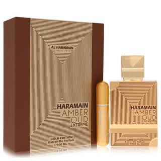 Al Haramain Amber Oud Gold Edition Extreme by Al Haramain Gift Set 3.4 oz 3.4 Pure Perfume Spray + 0.34 oz Refillable Spray    for Women