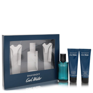 Cool Water by Davidoff Gift Set -- 1.4 oz Eau De Toilette Spray +1.7 oz After Shave  Balm+ 1.7 oz Shower Gel for Men