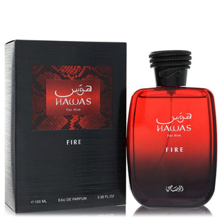 Hawas Fire by Rasasi Eau De Parfum Spray 3.3 oz for Men