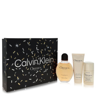 Obsession by Calvin Klein Gift Set -- 4.2 oz Eau De Toilette Spray + 3.4 oz After Shave Balm + 2.6 oz Deodorant Stick for Men