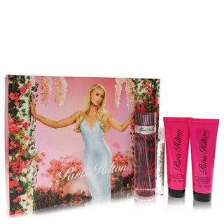 Paris Hilton by Paris Hilton Gift Set -- 3.4 oz Eau De Parfum Spray + 3 oz Body Lotion + 3 oz Shower Gel + .34 oz  Mini EDP Spray for Women