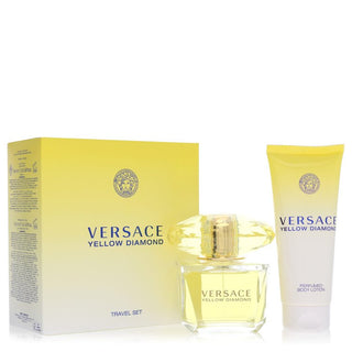 Versace Yellow Diamond by Versace Gift Set -- 3 oz Eau De Toilette Spray + 3.4 oz Body lotion for Women