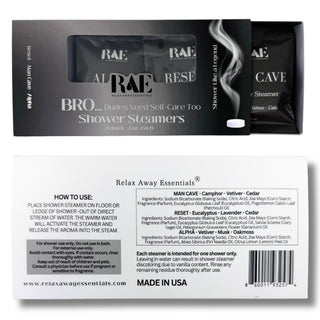 BRO Shower Steamers 6-Pack | Men’s Shower Steamers | Aromatherapy Scented Steamers | Handmade Spa Gift for Him | Father's Day Gift