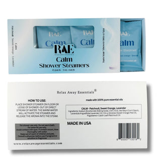 Calm Shower Steamers 6-Pack | Lavender, Patchouli & Orange Essential Oils | Fathers Day Gift | Aromatherapy