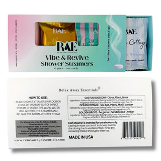 Vibe and Revive Shower Steamers | 6 Pack | Spa Gift | Aromatherapy | Shower Bomb | Gift for her |