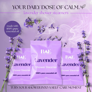 18 Shower Steamers - Relax & Unwind Bundle Pack - Shower Tablets Bulk - Lavender - Spa Gift