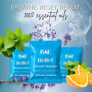 Relief Shower Steamers 6-Pack | Lavender, Peppermint & Orange Aromatherapy | Spa Gift | Relaxing