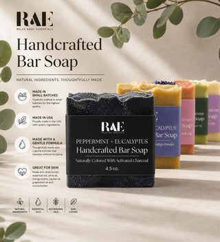 Triple Butter Bar Soap | Natural Cold Process | Essential Oils and Natural Colors | Handcrafted  (4.5 oz)