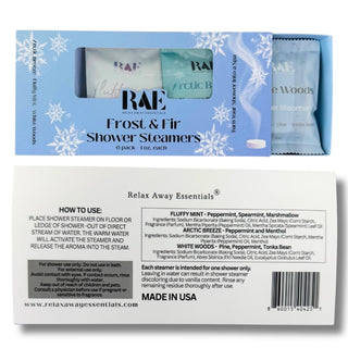 Frost & Fir Shower Steamers 6 Pack | Minty Aromatherapy | Menthol | Soothing | Spa Gift | Holiday Gift | Christmas | Stocking Stuffer