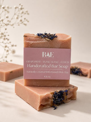Triple Butter Bar Soap | Natural Cold Process | Essential Oils and Natural Colors | Handcrafted  (4.5 oz)