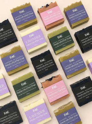 Triple Butter Bar Soap | Natural Cold Process | Essential Oils and Natural Colors | Handcrafted  (4.5 oz)