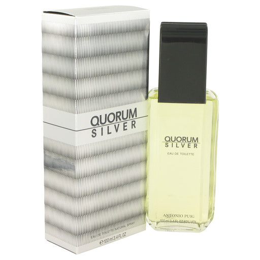 Quorum Silver by Puig Eau De Toilette Spray for Men - PerfumeOutlet.com