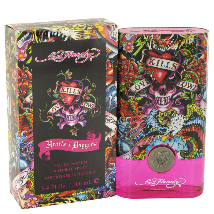 Ed Hardy Hearts & Daggers by Christian Audigier Eau De Parfum Spray for Women - PerfumeOutlet.com