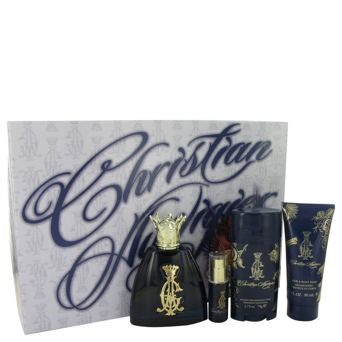 Christian Audigier by Christian Audigier Gift Set -- 3.4 oz Eau De Toilette Spray + .25 oz MIN EDT + 3 oz Body Wash + 2.75 Deodorant Stick for Men - PerfumeOutlet.com