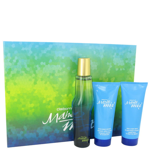 Mambo Mix by Liz Claiborne Gift Set -- 3.4 oz Eau De Cologne Spray + 3.4 oz After Shave Soother + 3.4 oz Shower Gel for Men - PerfumeOutlet.com