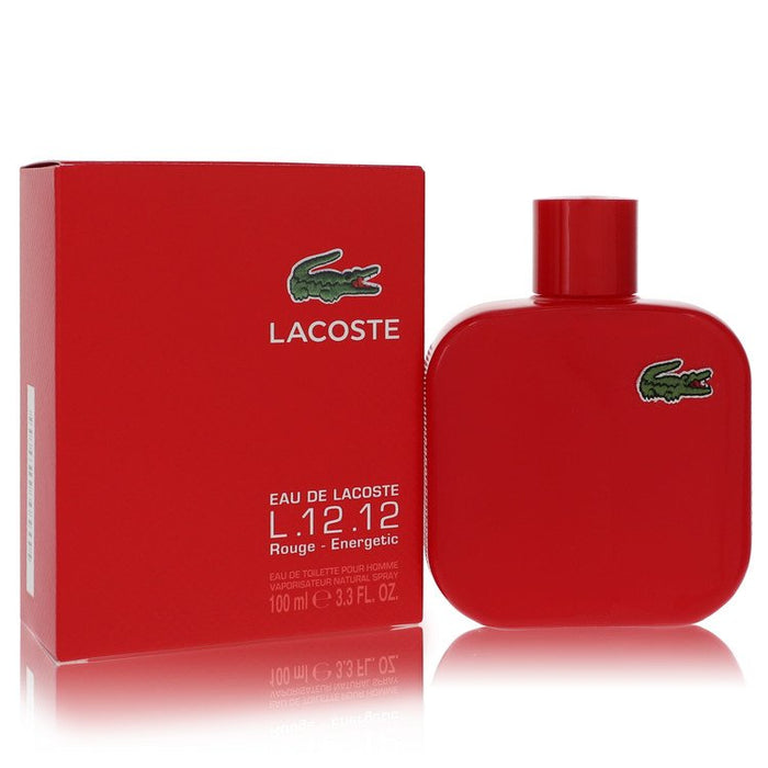 Lacoste Eau De Lacoste L.12.12 Rouge by Lacoste Eau De Toilette Spray 3.3 oz for Men - PerfumeOutlet.com