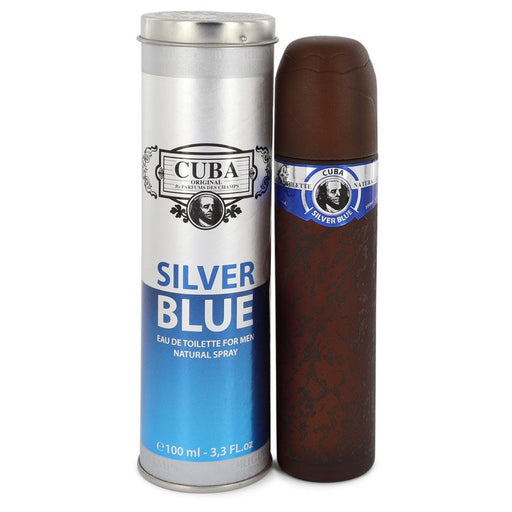Cuba Silver Blue by Fragluxe Eau De Toilette Spray 3.3 oz for Men - PerfumeOutlet.com
