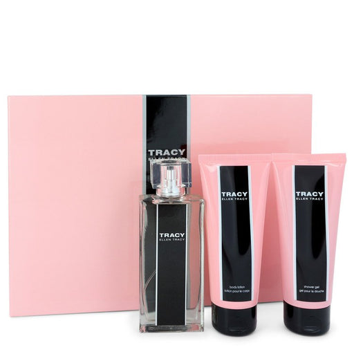 Tracy by Ellen Tracy Gift Set -- 2.5 oz Eau De Parfum Spray + 3.4 oz Body Lotion + 3.4 oz Shower Gel for Women - PerfumeOutlet.com