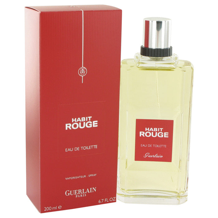 HABIT ROUGE by Guerlain Eau De Toilette Spray 6.8 oz for Men - PerfumeOutlet.com