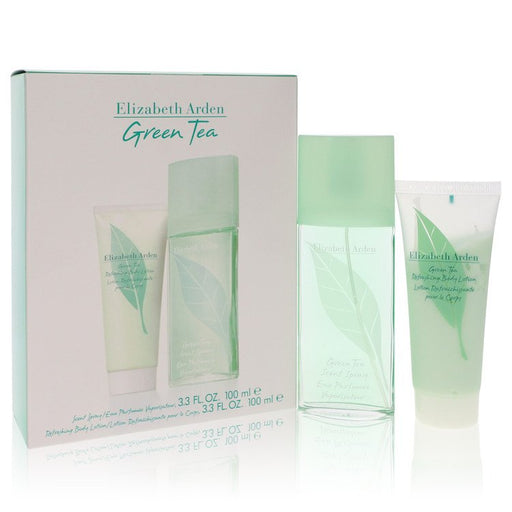 GREEN TEA by Elizabeth Arden Gift Set -- 3.3 oz Scent Spray  + 3.3 Body Lotion for Women - PerfumeOutlet.com