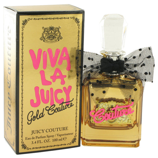Viva La Juicy Gold Couture by Juicy Couture Eau De Parfum Spray 3.4 oz for Women - PerfumeOutlet.com