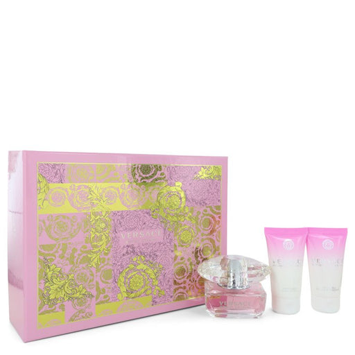 Bright Crystal by Versace Gift Set -- 1.7 oz Eau De Toilette Spray + 1.7 oz Body Lotion + 1.7 oz Shower Gel for Women - PerfumeOutlet.com