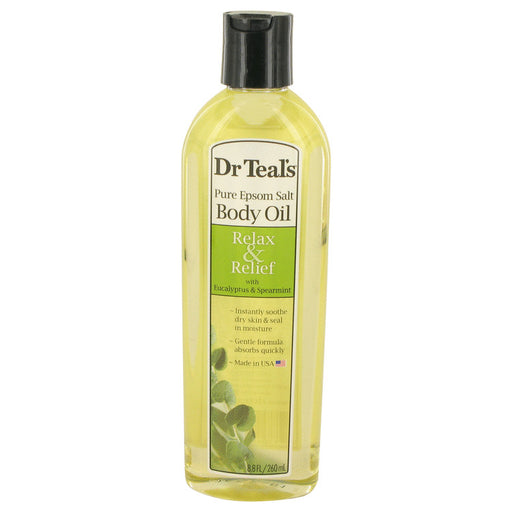 Dr Teal's Bath Additive Eucalyptus Oil by Dr Teal's Pure Epson Salt Body Oil Relax & Relief with Eucalyptus & Spearmint 8.8 oz for Women - PerfumeOutlet.com