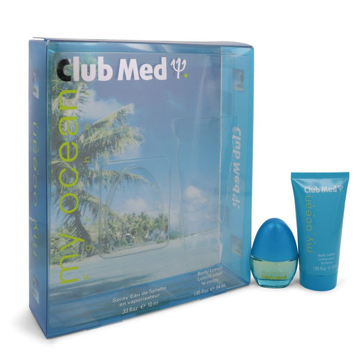 Club Med My Ocean by Coty Gift Set -- .33 oz Mini EDT Spray + 1.85 oz Body Lotion for Women - PerfumeOutlet.com