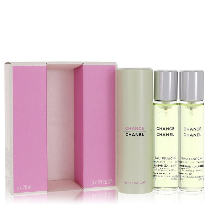 Chance by Chanel Mini Eau Fraiche Spray + 2 Refills 3 x.7 oz for Women —