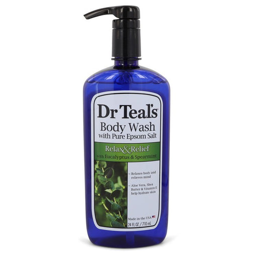 Dr Teal's Body Wash With Pure Epsom Salt by Dr Teal's Relax & Relief Body Wash with Eucalyptus & Spearmint 24 oz for Women - PerfumeOutlet.com