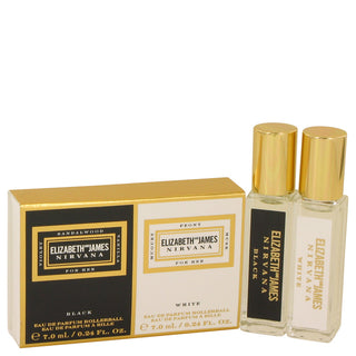 Nirvana Black by Elizabeth and James Gift Set -- Mini Set Includes .24 oz Nirvana White Rollerball and .24 oz Nirvana Black Rollerball for Women - PerfumeOutlet.com