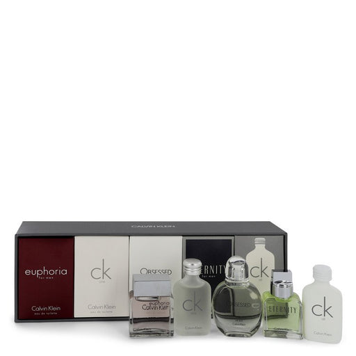 Euphoria by Calvin Klein Gift Set -- Deluxe Travel Mini Set Includes Euphoria, CK One, Obsessed, Eternity and CK All for Men - PerfumeOutlet.com