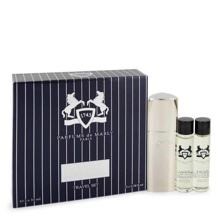 Layton Royal Essence by Parfums De Marly Three Eau De Parfum Sprays Travel Set 3 x .34 oz for Men
