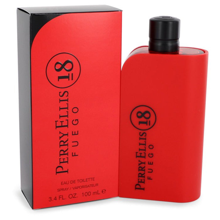 Perry Ellis 18 Fuego by Perry Ellis Eau De Toilette Spray 3.4 oz for Men - PerfumeOutlet.com