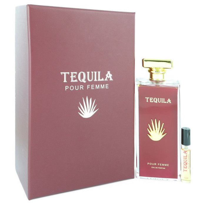 Tequila Pour Femme Red by Tequila Perfumes Eau De Parfum Spray + Free .17 oz Mini EDP Spray 3.3 oz for Women - PerfumeOutlet.com