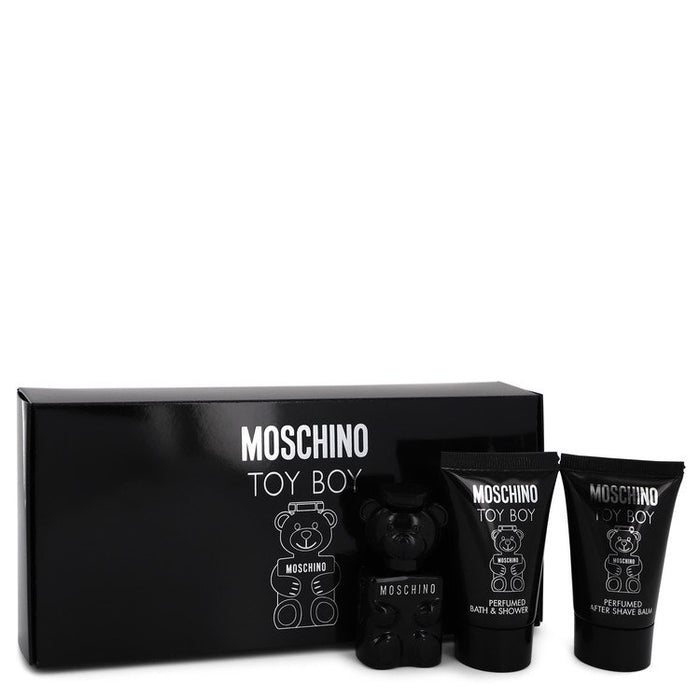 Moschino Toy Boy by Moschino Gift Set -- .17 oz Mini EDP + .8 oz Shower Gel + .8 oz After Shave Balm for Men - PerfumeOutlet.com