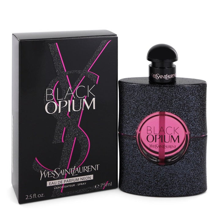Black Opium by Yves Saint Laurent Eau De Parfum Neon Spray 2.5 oz for Women - PerfumeOutlet.com