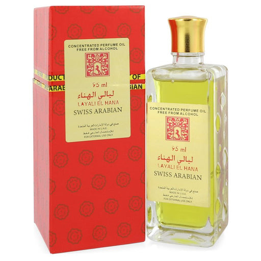 Layali El Hana by Swiss Arabian Concentrated Perfume Oil Free From Alcohol (Unisex) 3.2 oz for Women - PerfumeOutlet.com