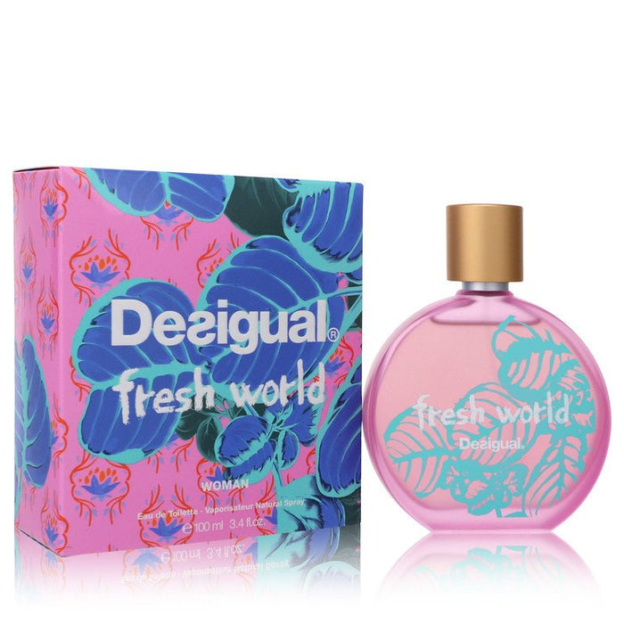 Desigual Fresh World by Desigual Eau De Toilette Spray 3.4 oz for Women - PerfumeOutlet.com