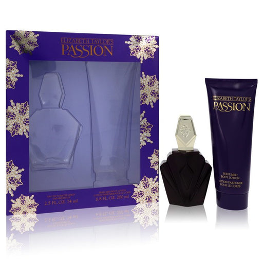 PASSION by Elizabeth Taylor Gift Set -- 2.5 oz Eau De Toilette Spray + 6.8 oz Body Lotion for Women - PerfumeOutlet.com