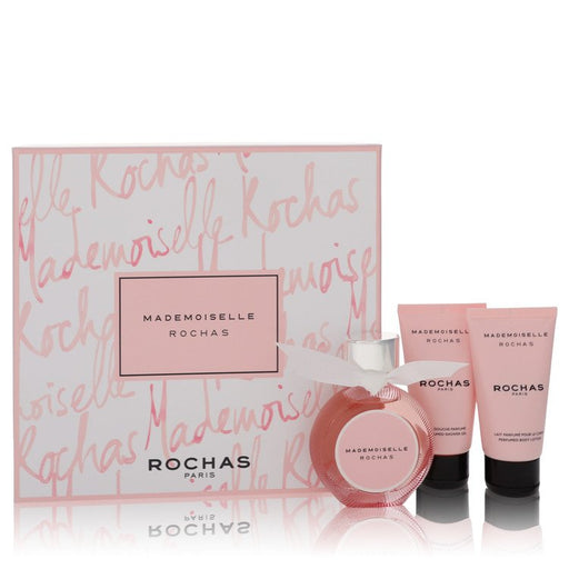 Mademoiselle Rochas by Rochas Gift Set -- 1.7 Eau De Parfum Spray + 1.7 oz Perfumed Body Lotion + 1.7 oz Perfumed Shower Gel for Women - PerfumeOutlet.com