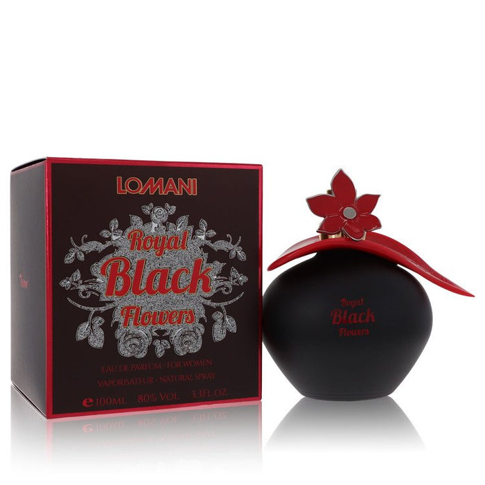 Lomani Royal Black Flowers by Lomani Eau De Parfum Spray 3.4 oz for Women - PerfumeOutlet.com