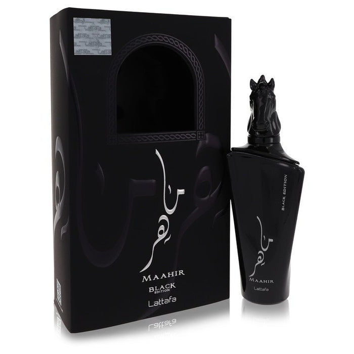 Maahir Black Edition by Lattafa Eau De Parfum Spray 3.4 oz for Women