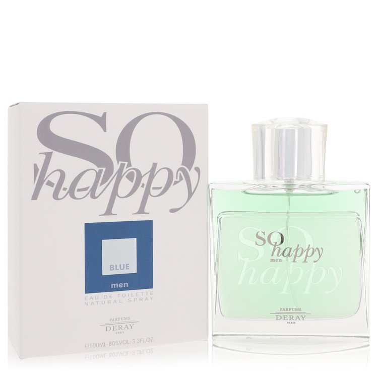 So Happy Blue by Parfums Deray - 3.3 oz Eau de Toilette Spray - Men